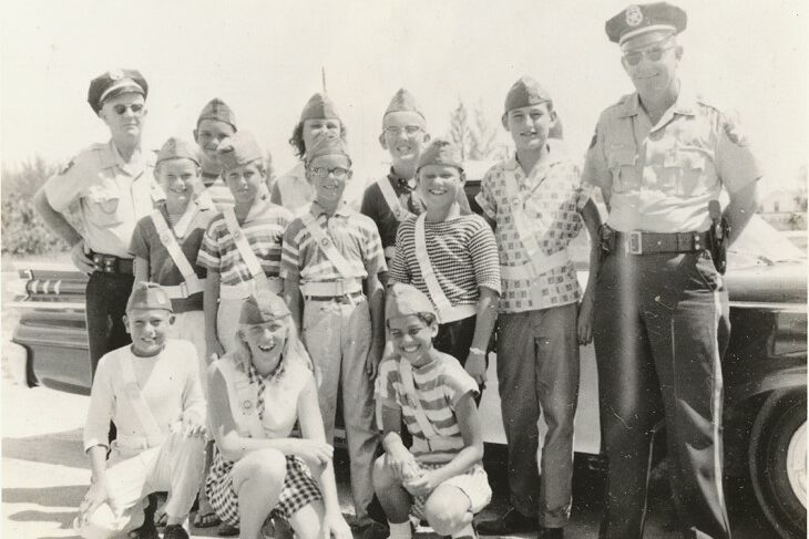 a group of people posing for a photo