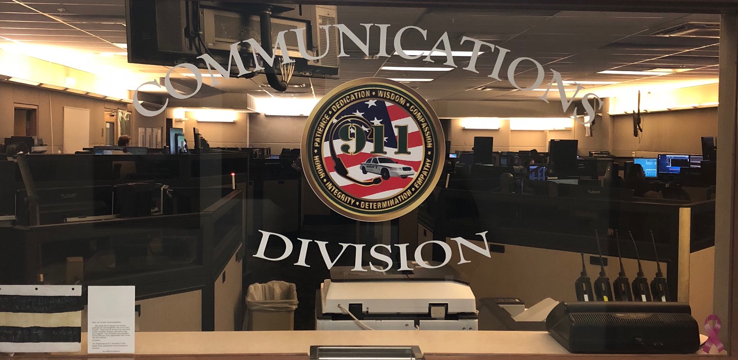 Communications Window a bar with a sign