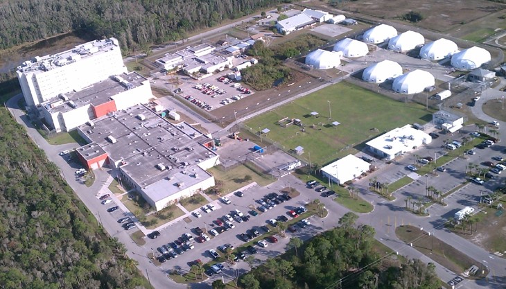 aerial view of a large building