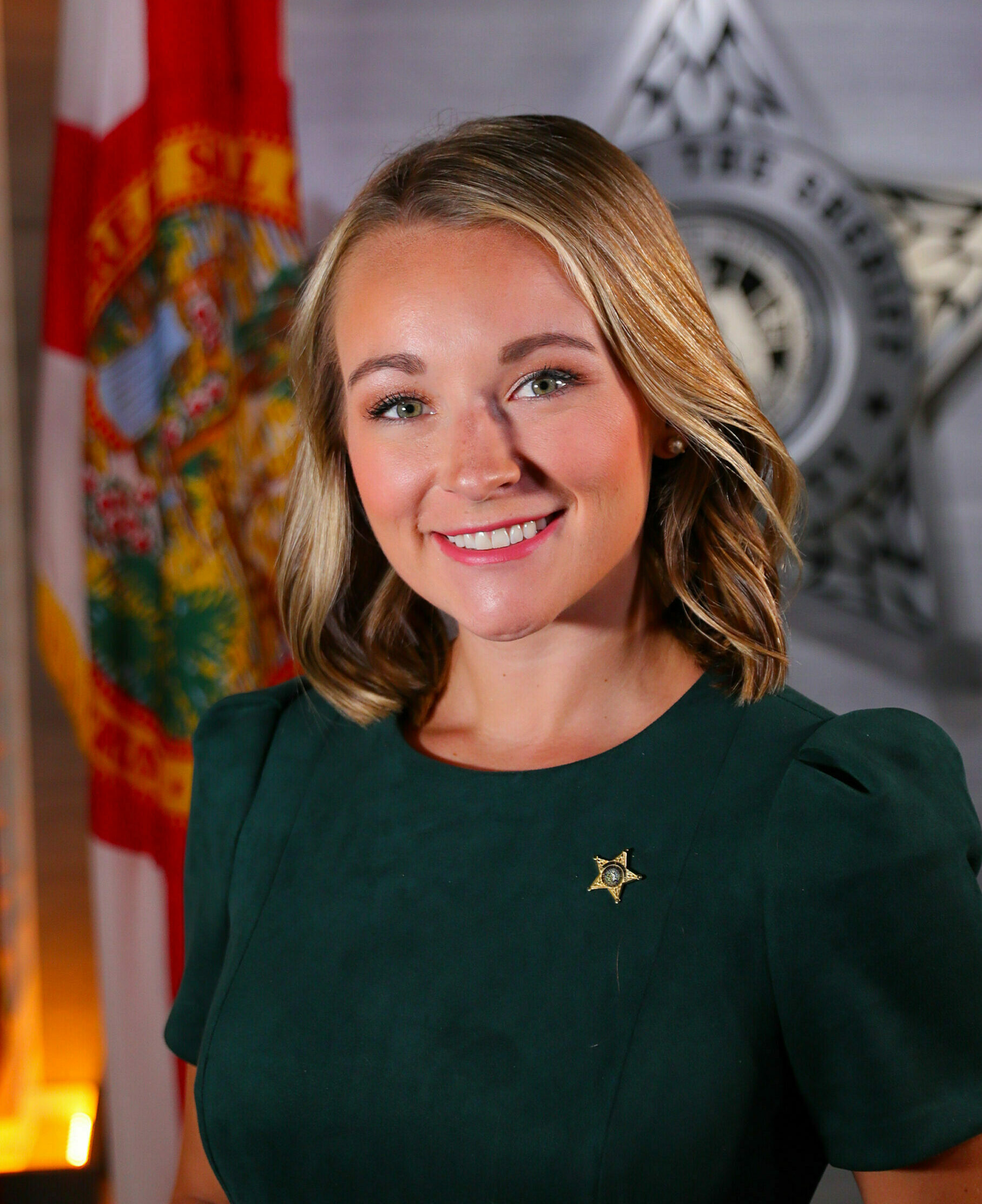 a woman smiling for the camera