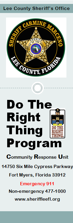 Do The Right Thing Nomination – Lee County Sheriff's Office