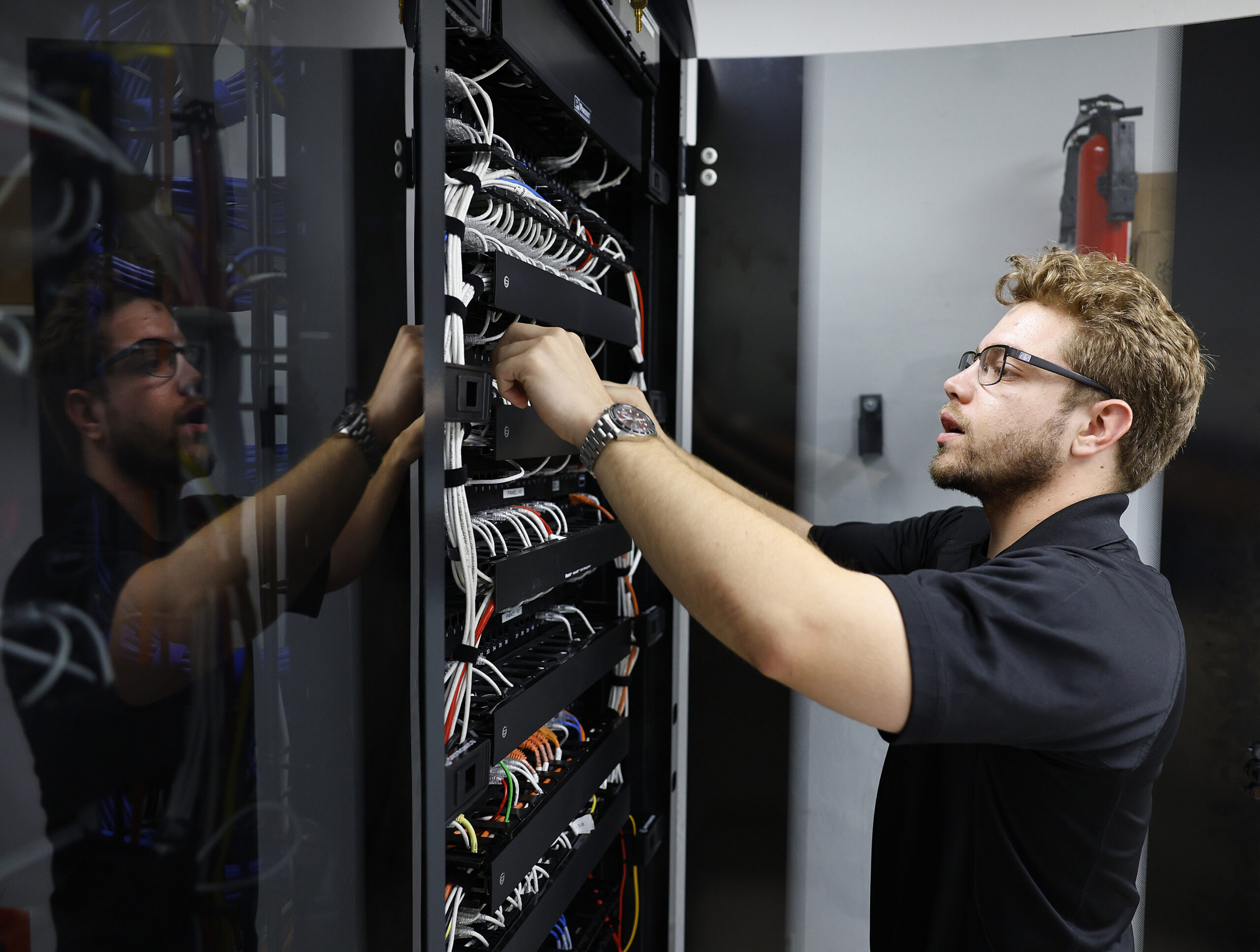 a server room